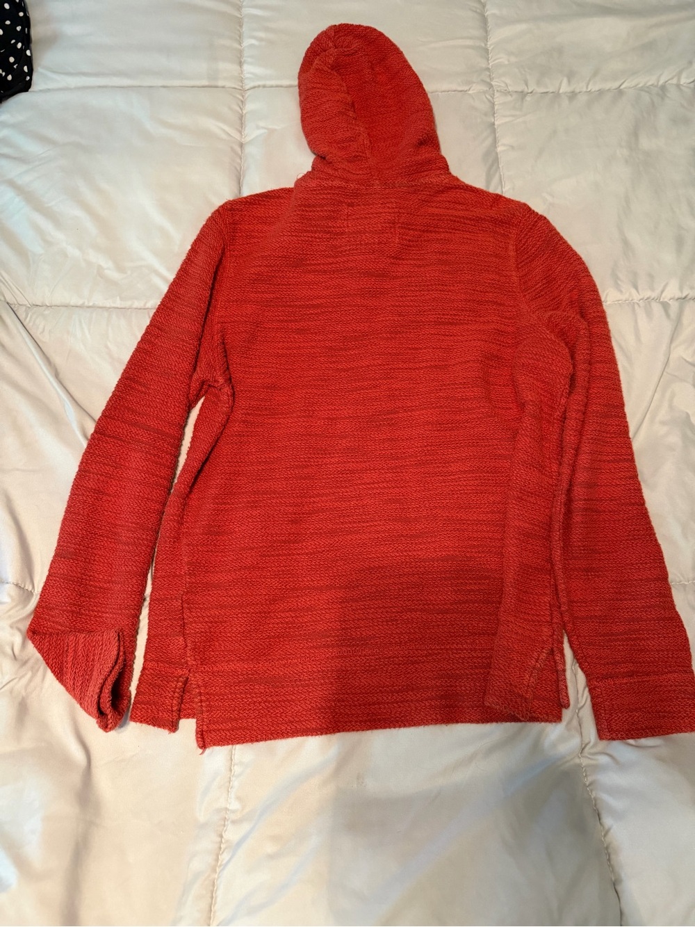 Hollister Red Knit Hooded Pullover Sweater - Picture 4 of 4